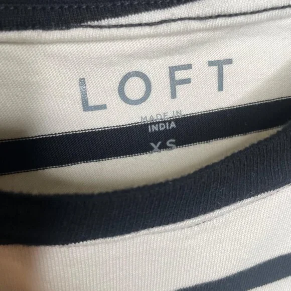 LOFT black & white stripped top - Picture 2 of 4